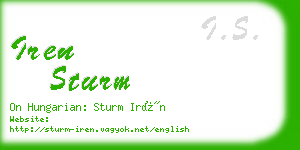 iren sturm business card